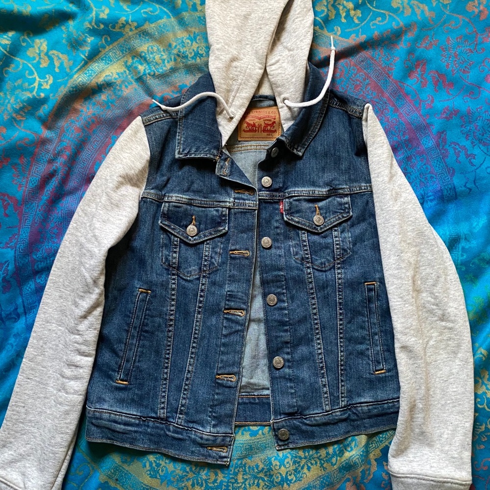 Levi Half Sweater Half Jean Jacket